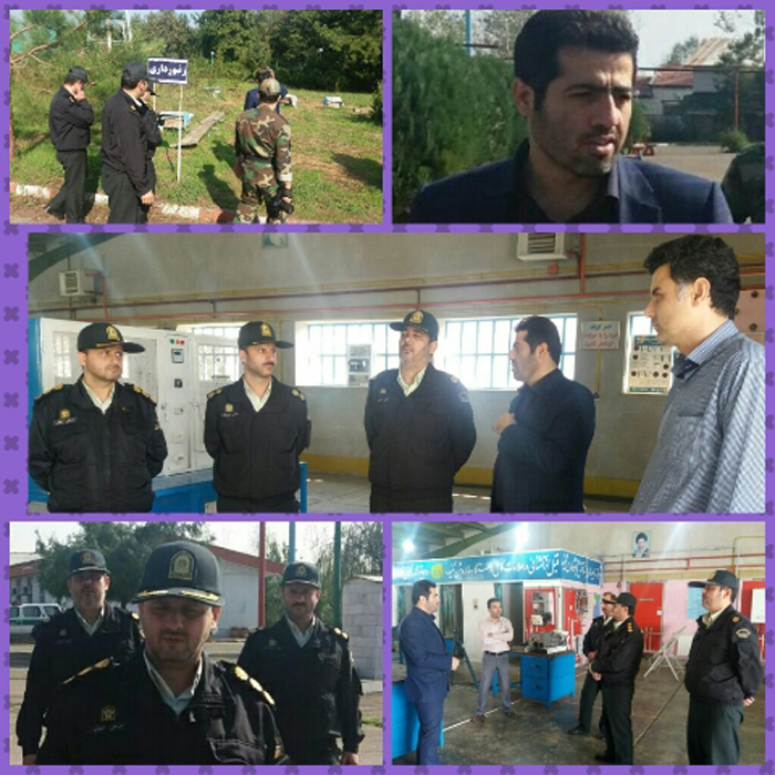 بازدید فرمانده نیروی انتظامی شهرستان صومعه سرا بهمراه کارکنان خود از کارگاه های مرکز  آموزش فني و حرفه اي 