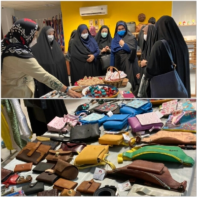 بازدید رئیس مرکز خواهران رشت از گالری صنایع دستی توشکه